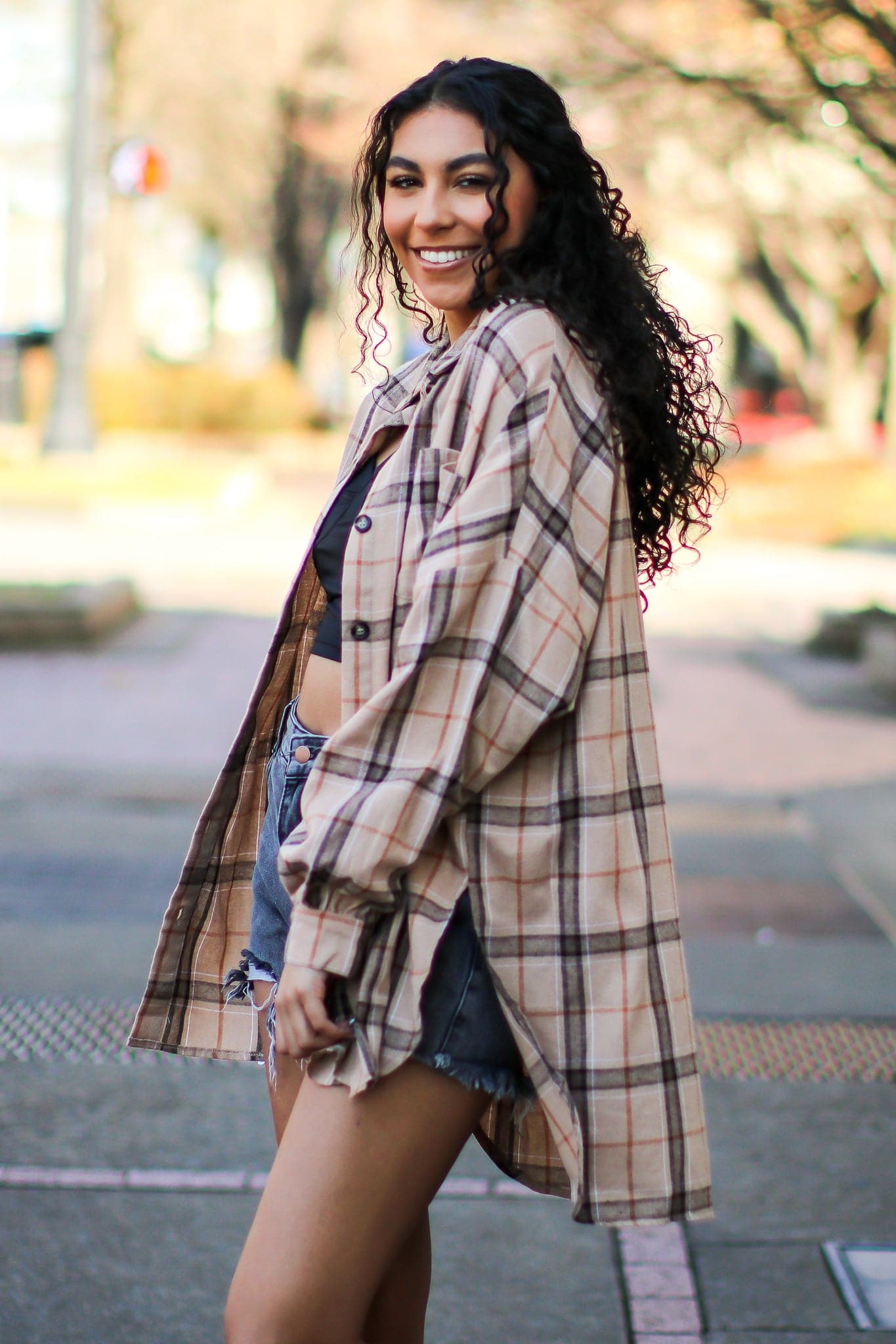  Dareen Plaid Oversized Button Down Shacket - FINAL SALE - kitchencabinetmagic