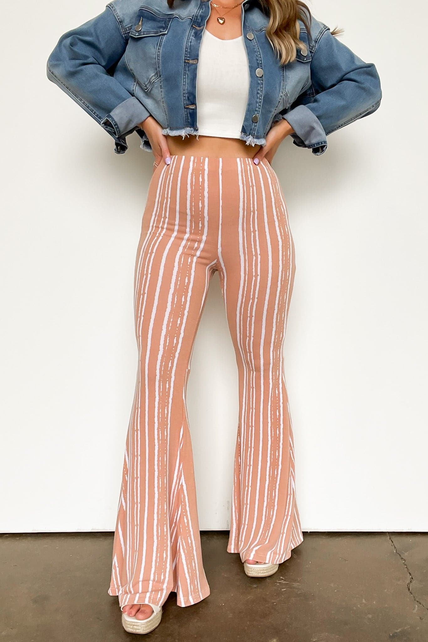  Darling Daze Striped Flare Pants - kitchencabinetmagic