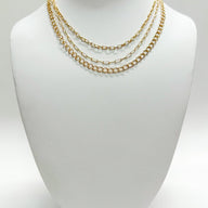 Gold Daytona Layered Chain Necklace - kitchencabinetmagic