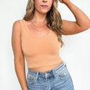  Deema Ribbed Seamless Cropped Tank Bra Top - BACK IN STOCK - kitchencabinetmagic