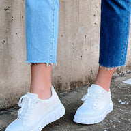  Don't Text Lace Up Platform Sneaker - FINAL SALE - kitchencabinetmagic