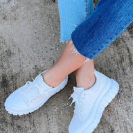  Don't Text Lace Up Platform Sneaker - FINAL SALE - kitchencabinetmagic