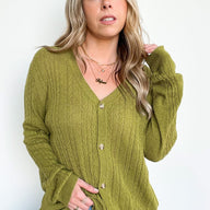  Dona Cable Knit Button Down Cardigan - FINAL SALE - kitchencabinetmagic