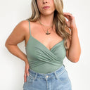 Sage Springs / S Elianna Surplice V-Neck Bodysuit - kitchencabinetmagic