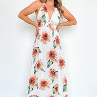 Ivory / S Endearing Melody Floral Maxi Dress - BACK IN STOCK + NEW COLOR - kitchencabinetmagic