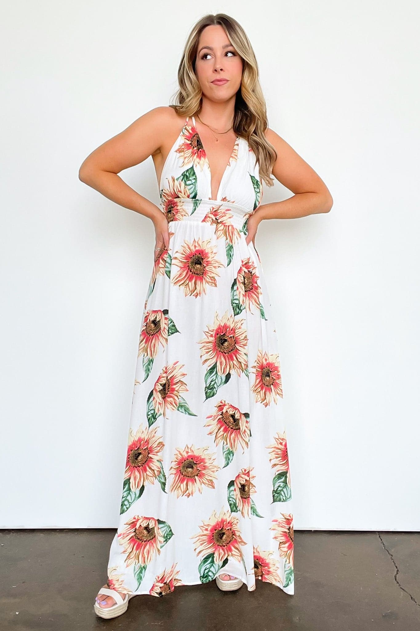 Ivory / S Endearing Melody Floral Maxi Dress - BACK IN STOCK + NEW COLOR - kitchencabinetmagic