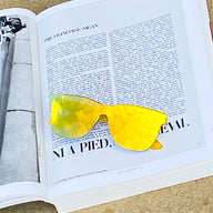 Yellow Enough Said Mirrored Wayfarer Sunglasses - kitchencabinetmagic