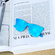 Blue Enough Said Mirrored Wayfarer Sunglasses - kitchencabinetmagic