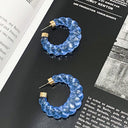Blue Envy Me Acrylic Bubble Hoop Earrings - FINAL SALE - kitchencabinetmagic