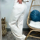  Esmai Twill Wide Leg Pants - FINAL SALE - kitchencabinetmagic