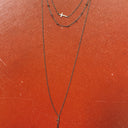 Gold Gleam On Cross Charm Layered Necklace - FINAL SALE - kitchencabinetmagic