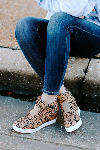 cheetah wedge sneakers