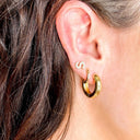 Gold Living it Up Huggie Hoop Earrings - kitchencabinetmagic