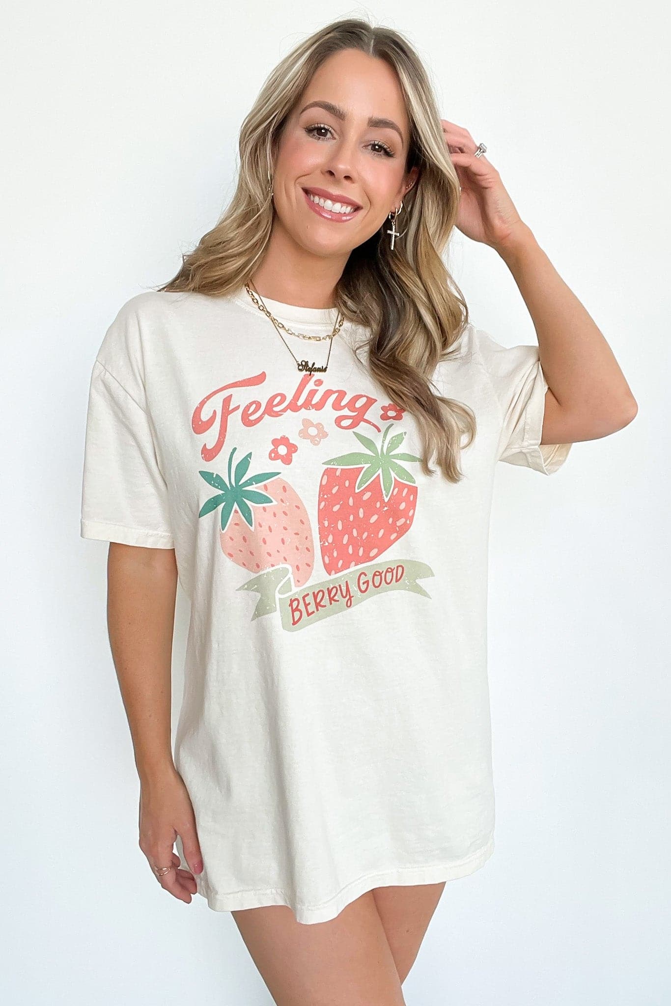  Feeling Berry Good Vintage Relaxed Graphic Tee | CURVE | PREORDER - kitchencabinetmagic