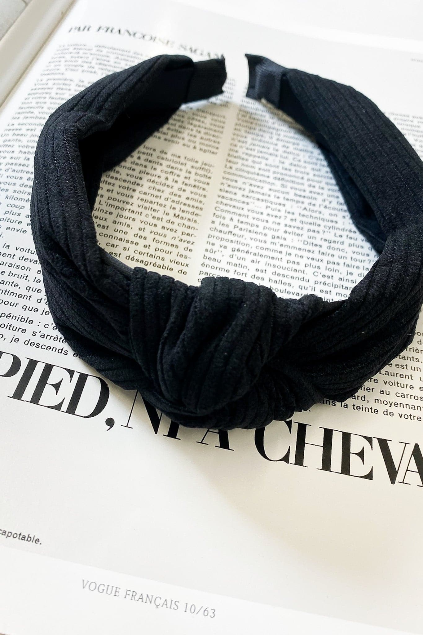 Black Finishing Touches Knotted Headband - kitchencabinetmagic