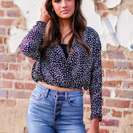  Follow Your Bliss Animal Print Surplice Top - FINAL SALE - kitchencabinetmagic