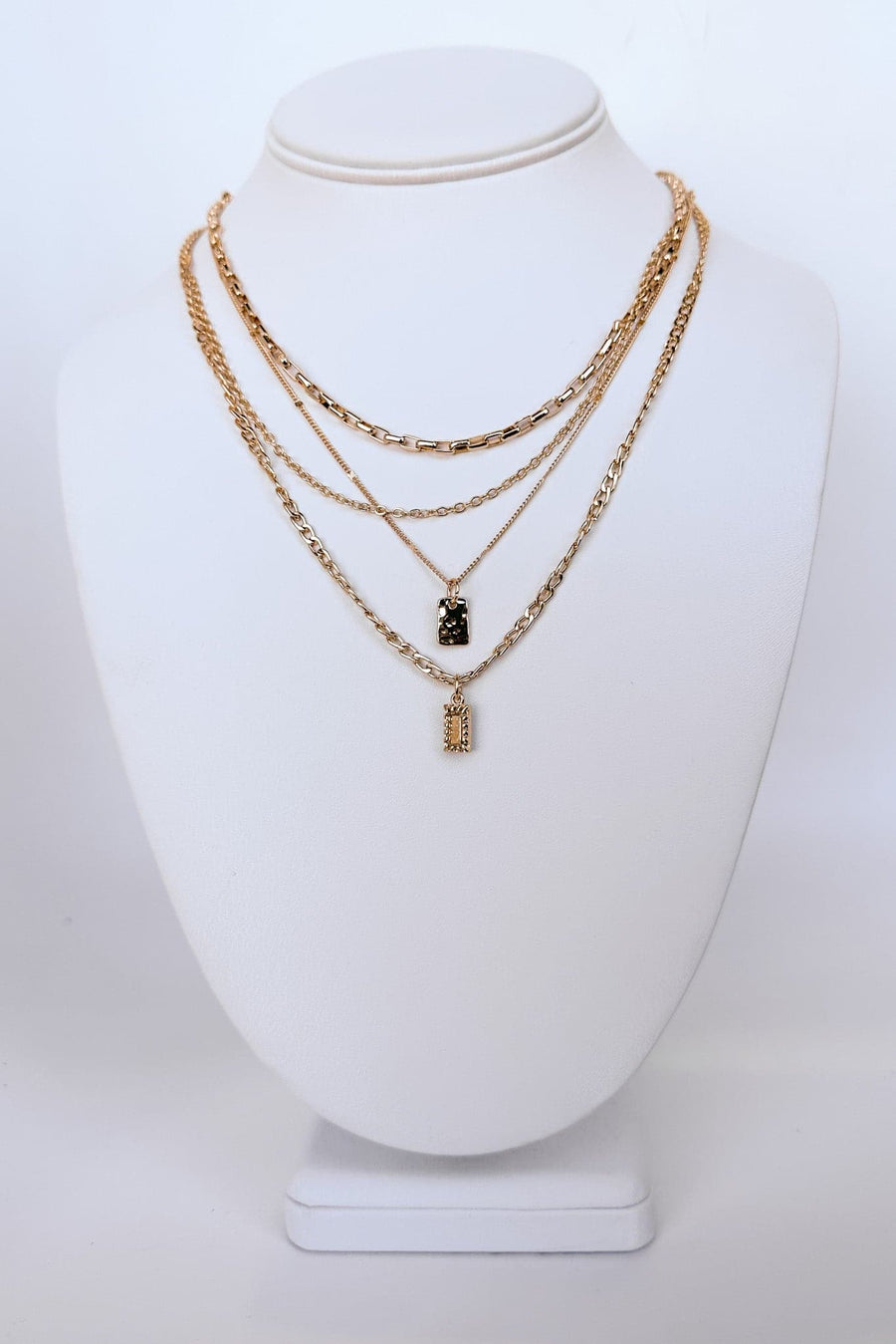 Gold Graciously Gorgeous Multi Layered Pendant Necklace - kitchencabinetmagic