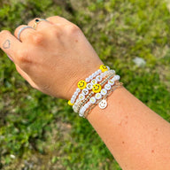  Happy Vibes Smiley Face Beaded Bracelet Stack | PREORDER - kitchencabinetmagic