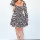  Minah Square Neck Tiered Floral Dress - FINAL SALE - kitchencabinetmagic