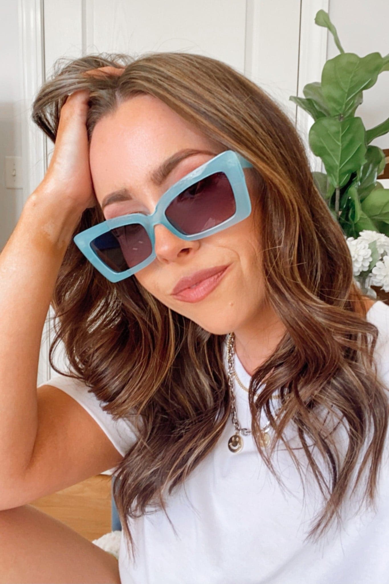 Blue Fierce Feeling Cat Eye Sunglasses - kitchencabinetmagic