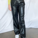 S / Black Sleek Style Wide Leg Faux Leather Pants - FINAL SALE - kitchencabinetmagic
