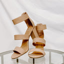Nude / 5.5 Apolline Faux Leather Strappy Heels - kitchencabinetmagic