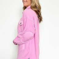  Jaydah Oversized Contrast Fleece Shacket - kitchencabinetmagic