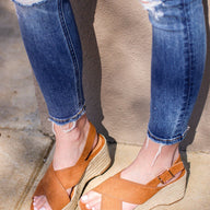  Gone for the Weekend Cross Strap Espadrille Wedges - kitchencabinetmagic