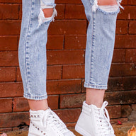  Lex Studded High Top Wedge Sneakers - FINAL SALE - kitchencabinetmagic