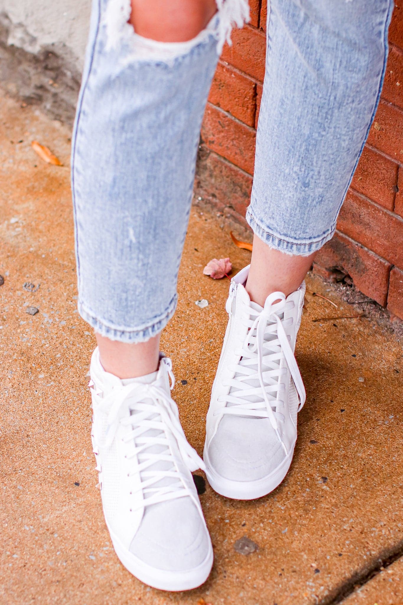  Lex Studded High Top Wedge Sneakers - FINAL SALE - kitchencabinetmagic