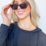 Matte Black Brighter Horizon Acetate Sunglasses - kitchencabinetmagic