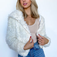 S / Off White Nothing Compares Faux Fur Jacket - FINAL SALE - kitchencabinetmagic