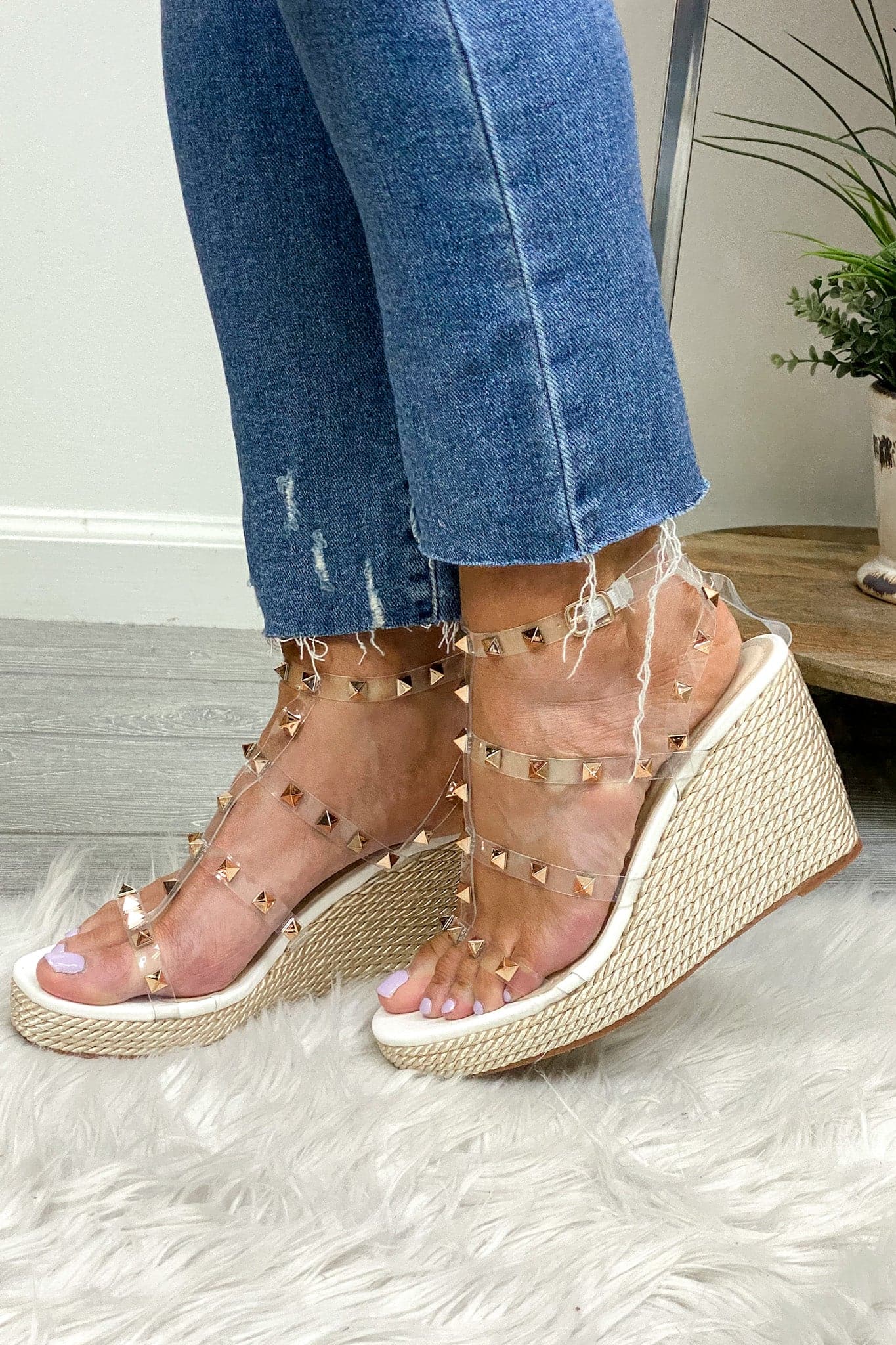  Final Step Studded Espadrille Wedges - kitchencabinetmagic