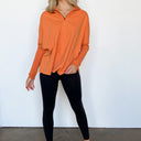  Athalie 1/4 Zip Relaxed Pullover - FINAL SALE - kitchencabinetmagic