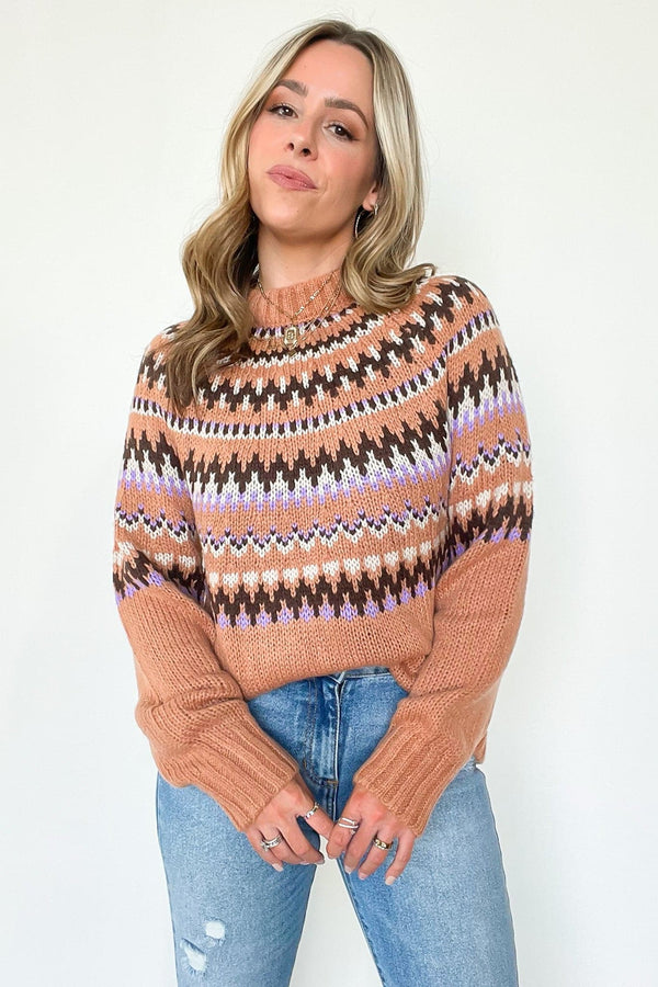 Cuddle Club Multi Color Fair Isle Knit Sweater - angrybureaucrat