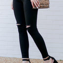 1 / Black In a Daze Distressed Black Jeans - FINAL SALE - kitchencabinetmagic