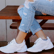 White / 6 Mile a Minute Mesh Sneakers - FINAL SALE - kitchencabinetmagic