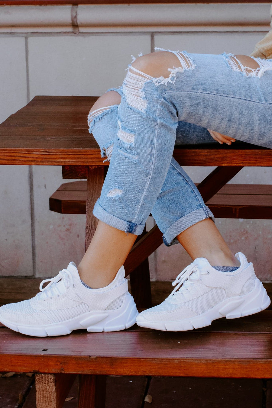 White / 6 Mile a Minute Mesh Sneakers - FINAL SALE - kitchencabinetmagic