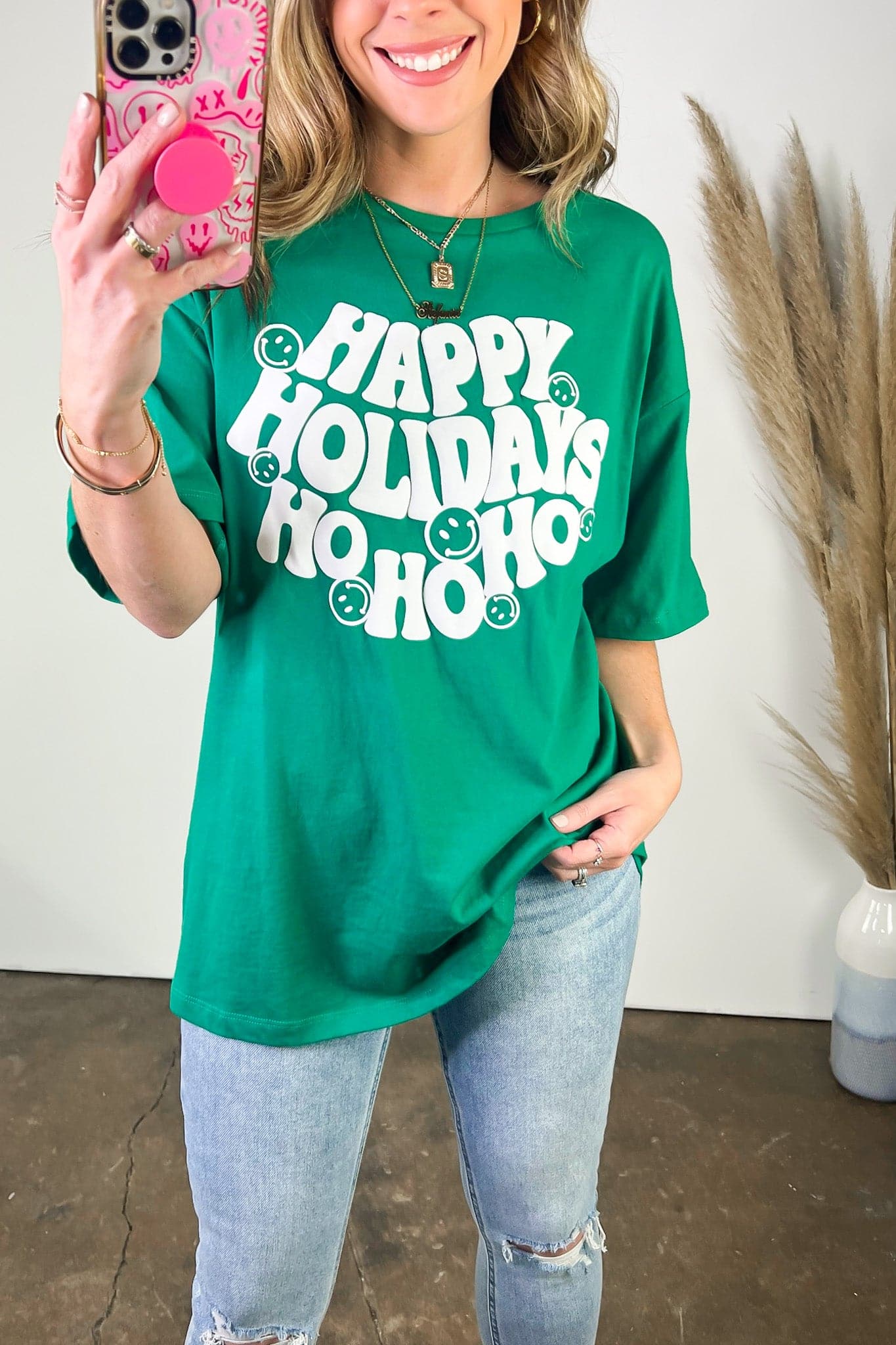  Happy Holidays HO HO HO Graphic Tee - FINAL SALE - kitchencabinetmagic