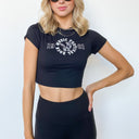 S / Black 1981 Rock Music Festival Graphic Cropped Baby Tee - FINAL SALE - kitchencabinetmagic