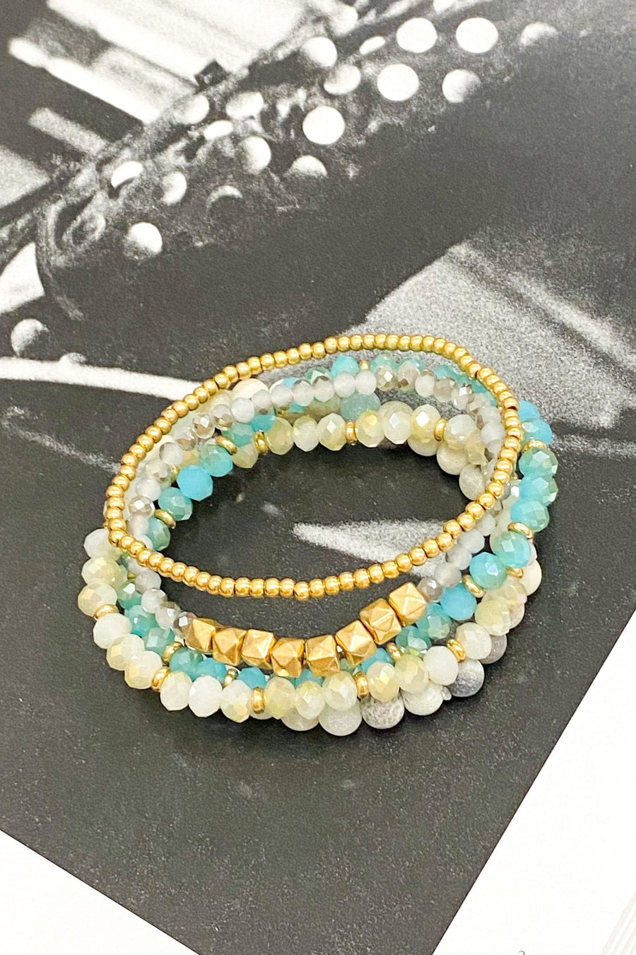 Amazonite Miana Beaded Bracelet Stack - kitchencabinetmagic