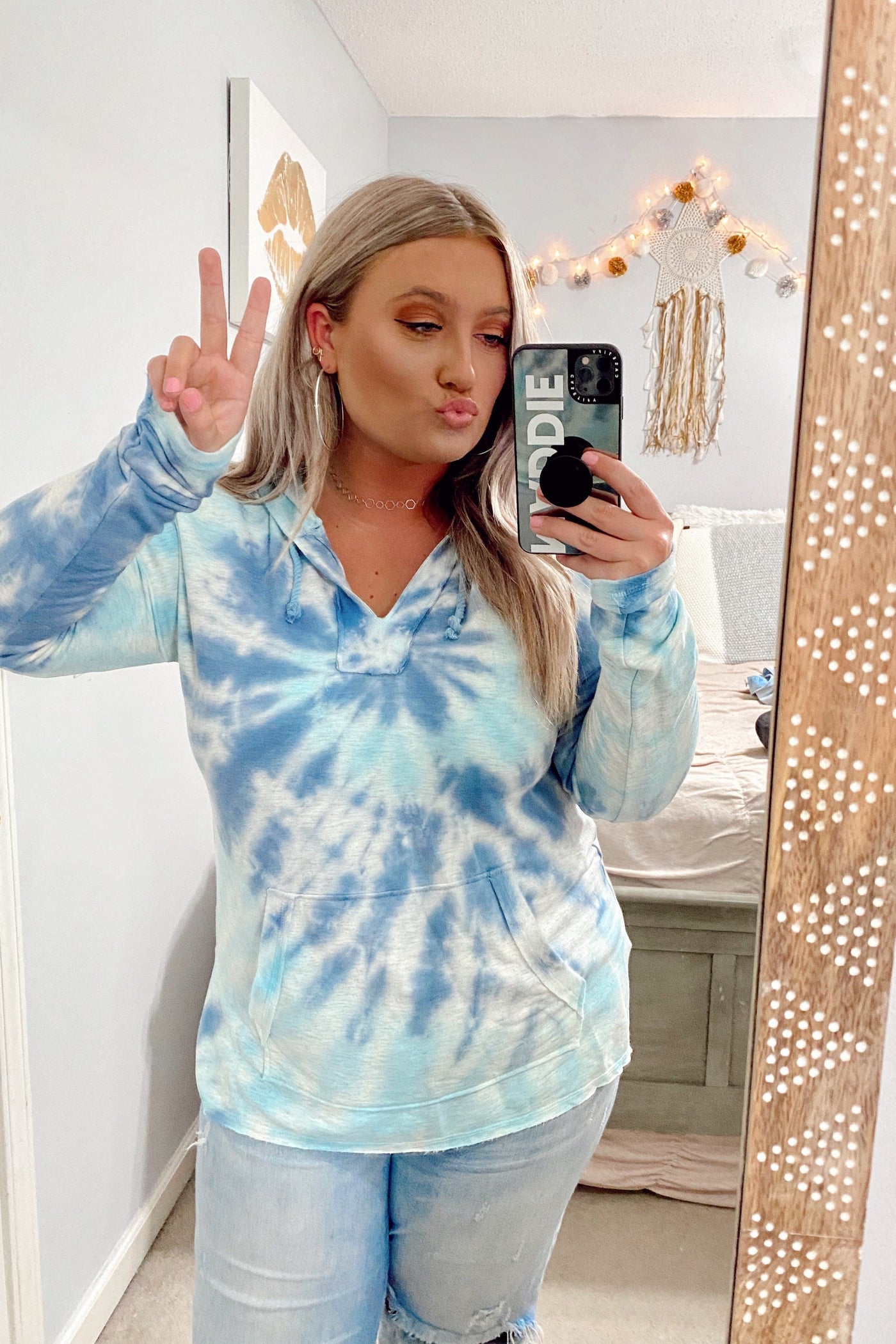  Tidal Wave Tie Dye Hooded Top - FINAL SALE - kitchencabinetmagic