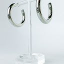Silver Iconic Entrance Chunky Hoop Earrings | PREORDER - kitchencabinetmagic