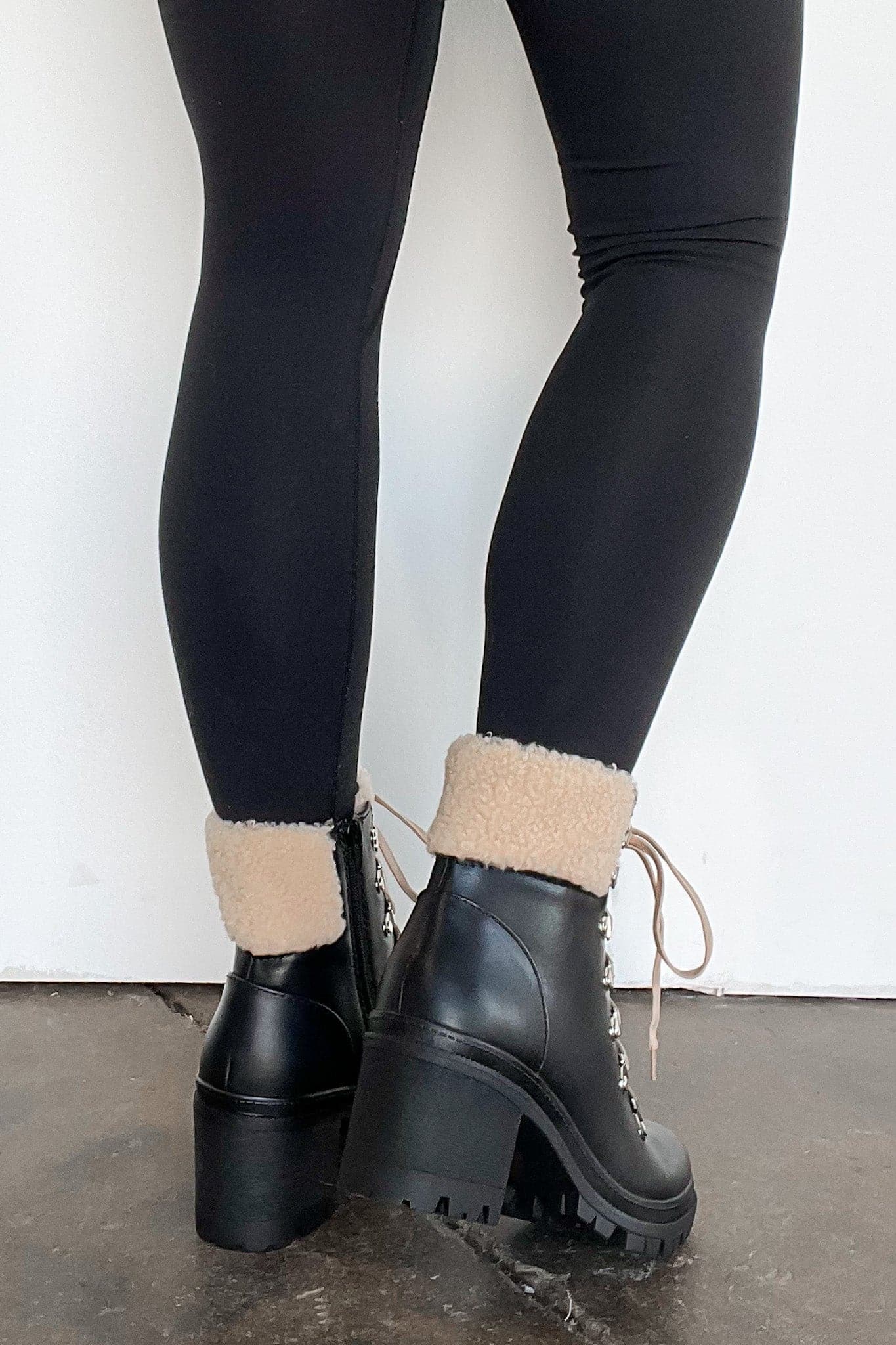  In Step Sherpa Heeled Boots - FINAL SALE - kitchencabinetmagic