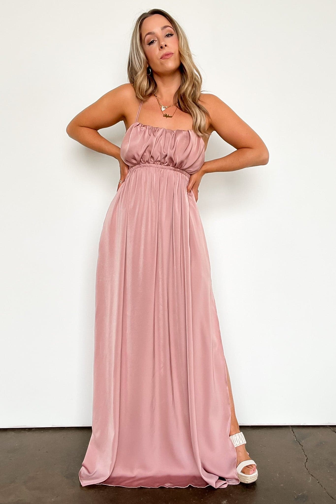  Irresistible Essence Shirred Maxi Dress - kitchencabinetmagic