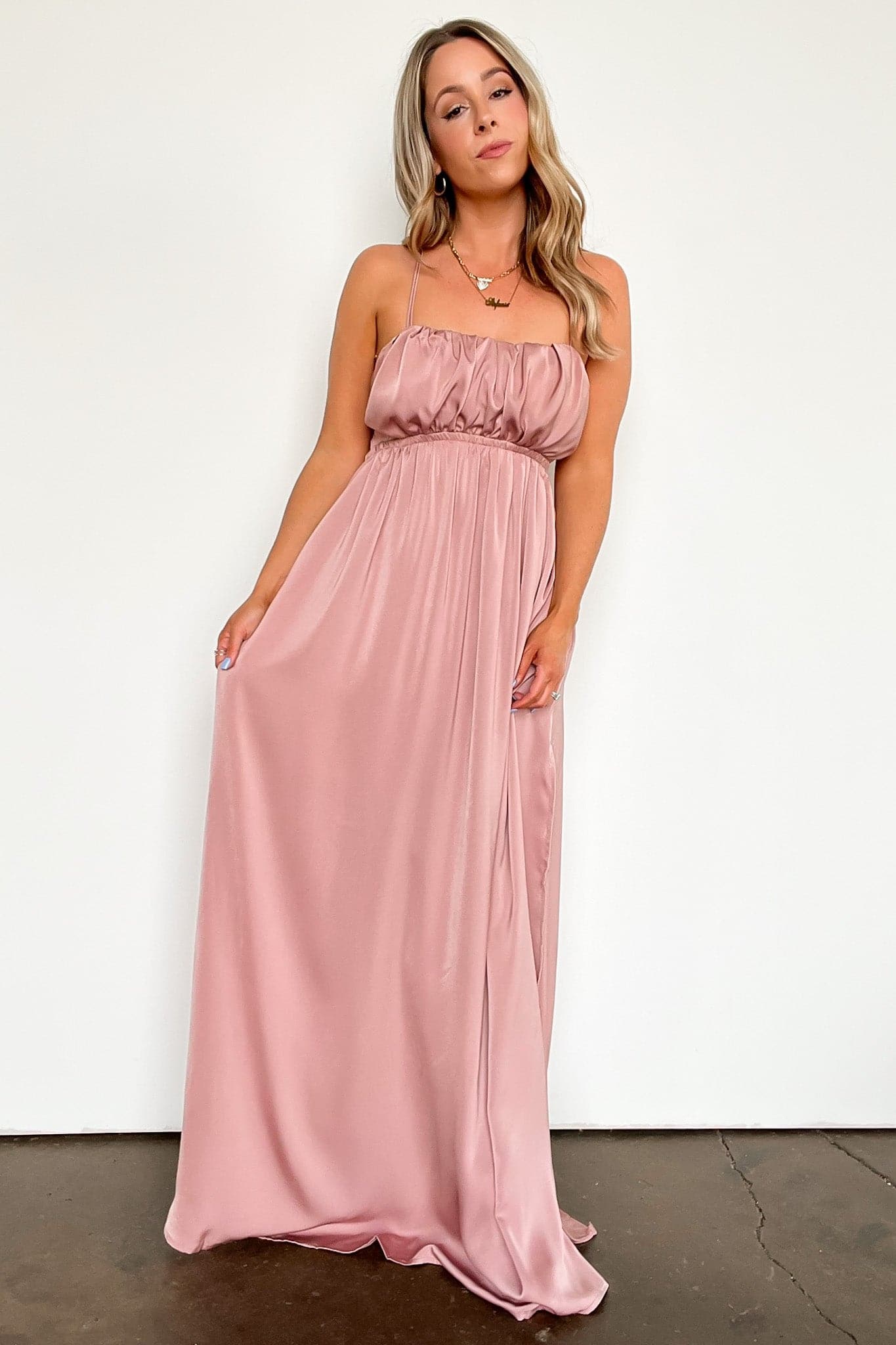  Irresistible Essence Shirred Maxi Dress - kitchencabinetmagic