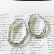 Silver Isabellah Intertwined Hoop Earrings - kitchencabinetmagic