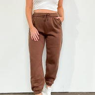 Chocolate / XS Jocelynn Fleece Lined Lounge Pants - kitchencabinetmagic