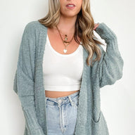  Kassadee Textured Knit Pocket Cardigan - kitchencabinetmagic