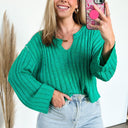  Kassey Contrast Stitch Sweater - FINAL SALE - kitchencabinetmagic